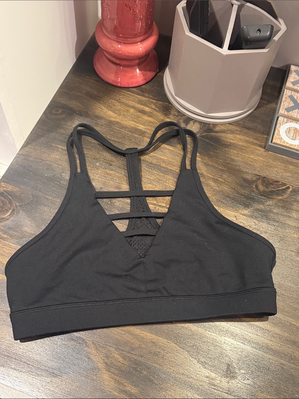 ZYIA Black Strappy Sports Bralette